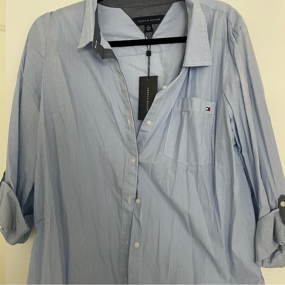 Brand New Tommy Hilfiger Striped Button Down